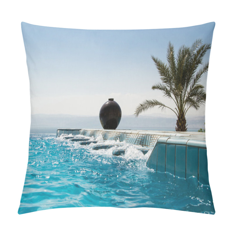 Personality  Infinity Pool Jacuzzi, Azure Water. Luxury Lifestyle, Tropical Resort Concept. Pillow Covers