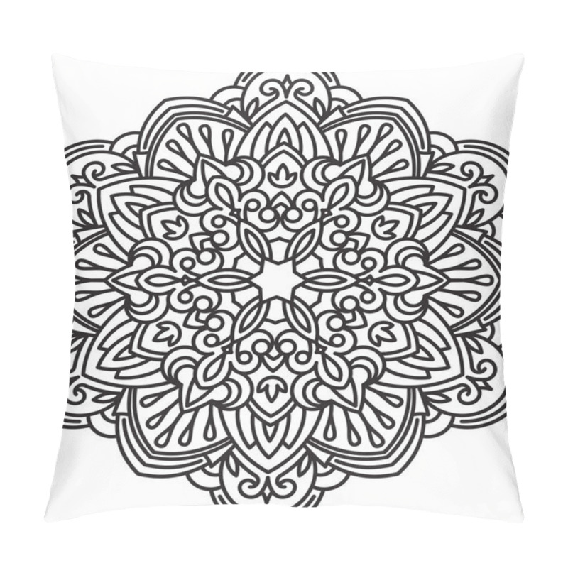 Personality  Black Round Lace Design Pillow Covers