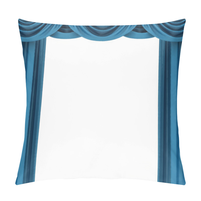 Personality  Open Blue Theater Curtain, Background Pillow Covers