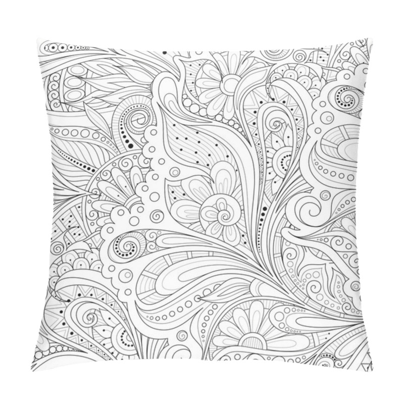 Personality  Monochrome Floral Background Pillow Covers