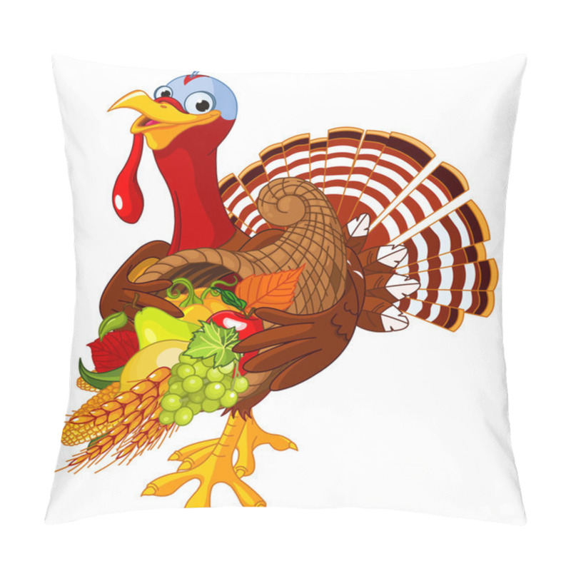 Personality  Turkey With Cornucopia Pillow Covers