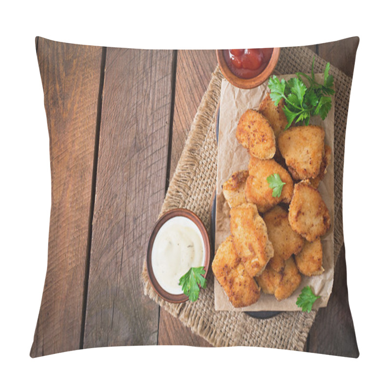 Personality  Chicken Nuggets And Sauce Pillow Covers