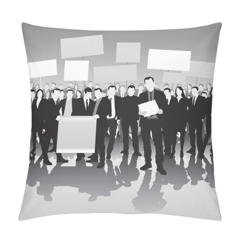 Personality  Protesting Crowd Of People Pillow Covers