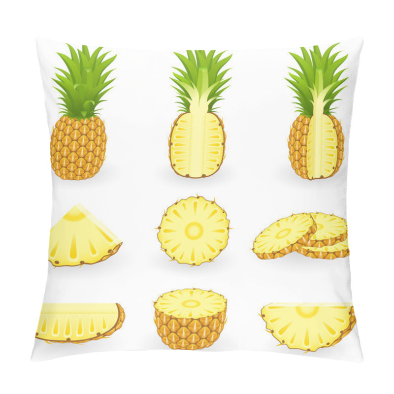 Personality  Icon Set Pineapple Pillow Covers