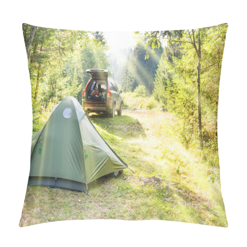 Personality  Cozy Camping With Tents  Pillow Covers