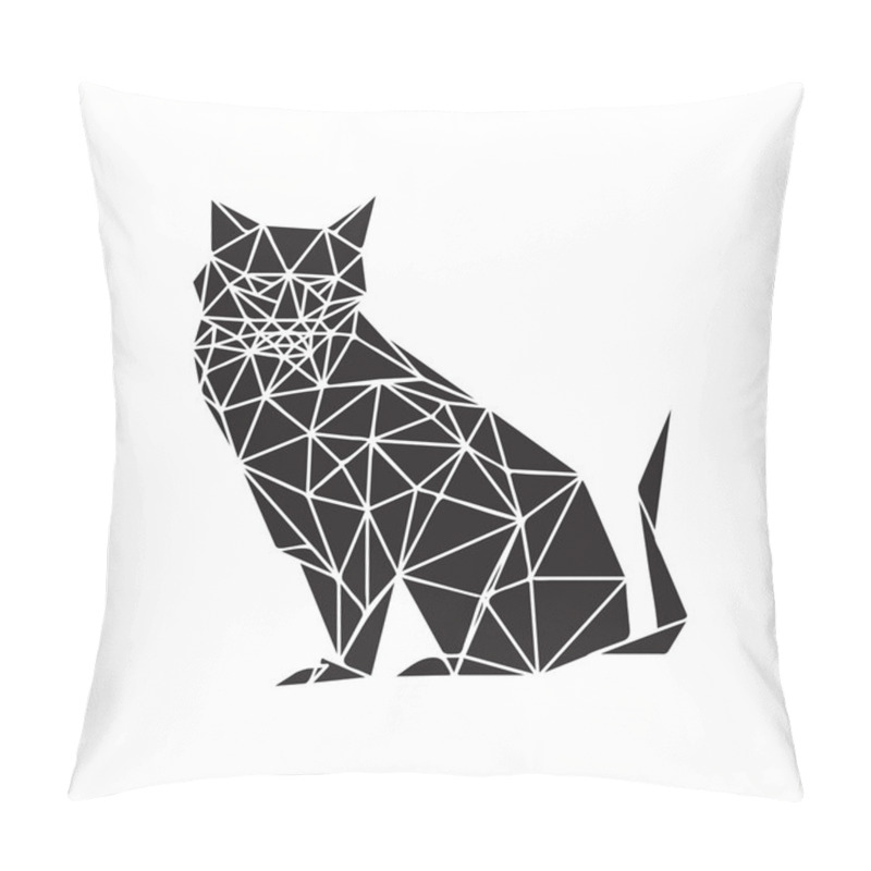 Personality  Monochrome Origami Cat Pillow Covers