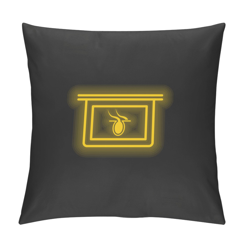 Personality  Body Part X Ray Internal Vision Yellow Glowing Neon Icon Pillow Covers