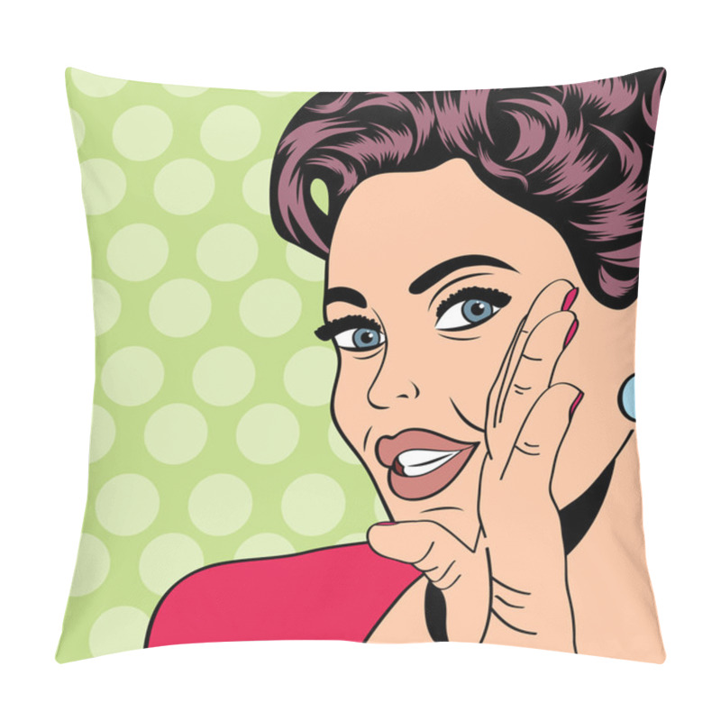 Personality  Pop Art Retro Woman In Comics Style Pillow Covers