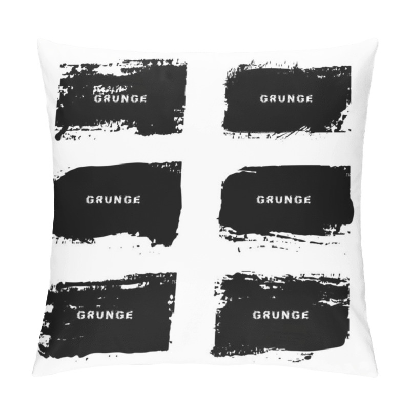 Personality  Set Of Grunge Rectangle Shapes, Vector Illustration Pillow Covers