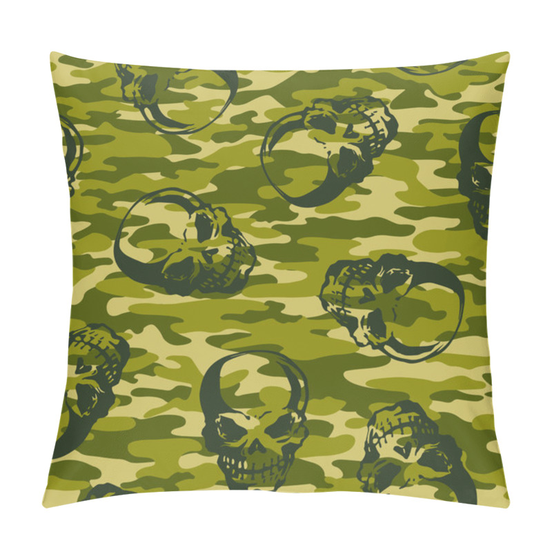 Personality  Skull Camouflage Pattern, Pillow Covers