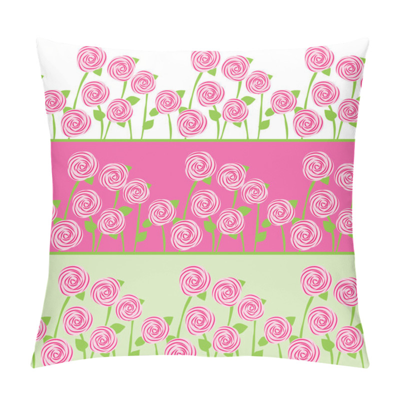 Personality  Seamless Pattern Of Roses Pillow Covers