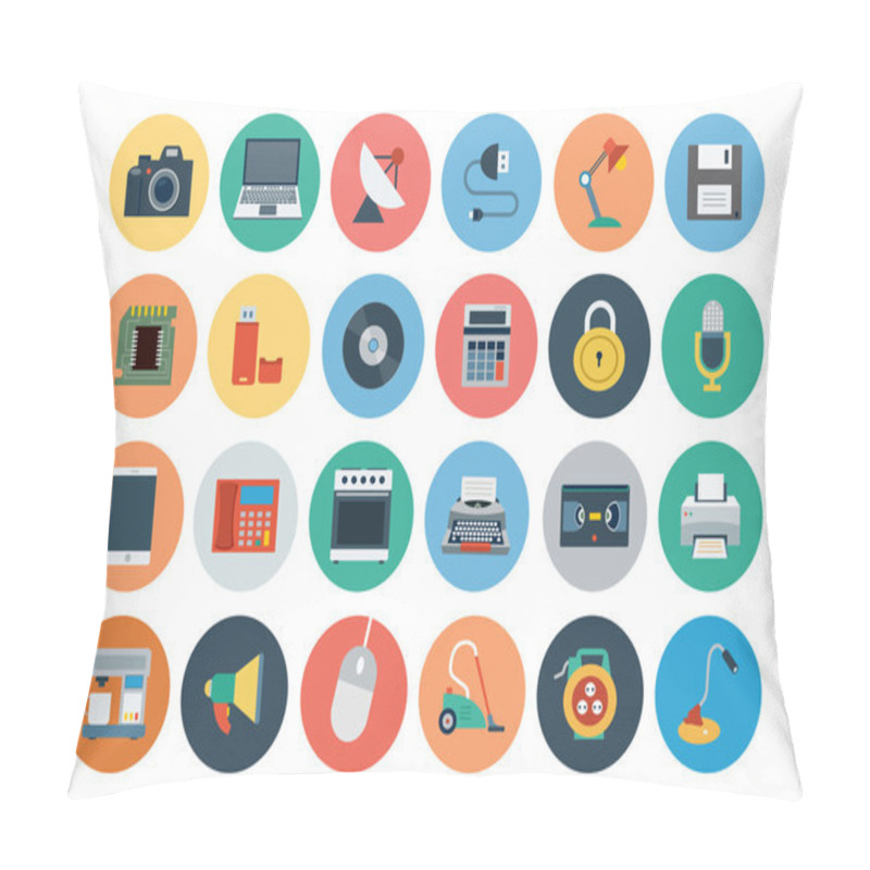 Personality  Electronics Flat Icons 1 Pillow Covers