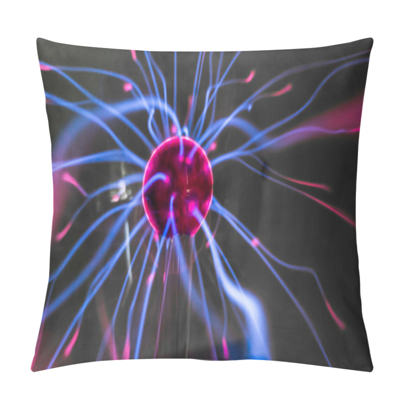 Personality  Plasma Ball With Magenta-blue Pillow Covers