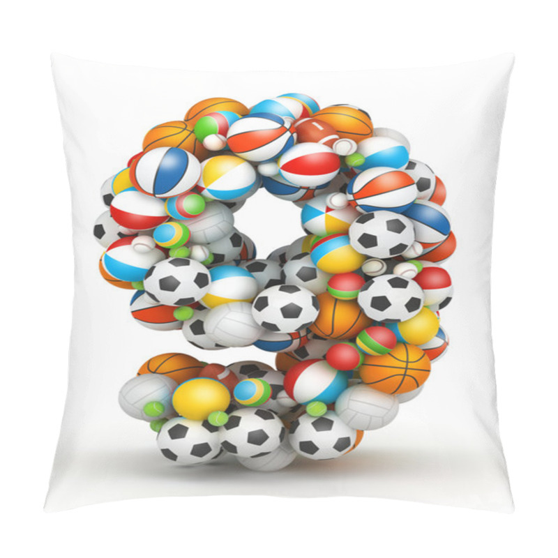 Personality  Number 9, Gaming Balls Alphabet Pillow Covers