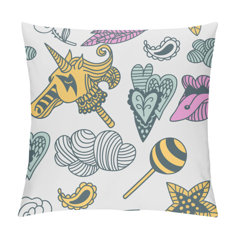 Personality  Fantasy Doodle Seamless Pattern Pillow Covers