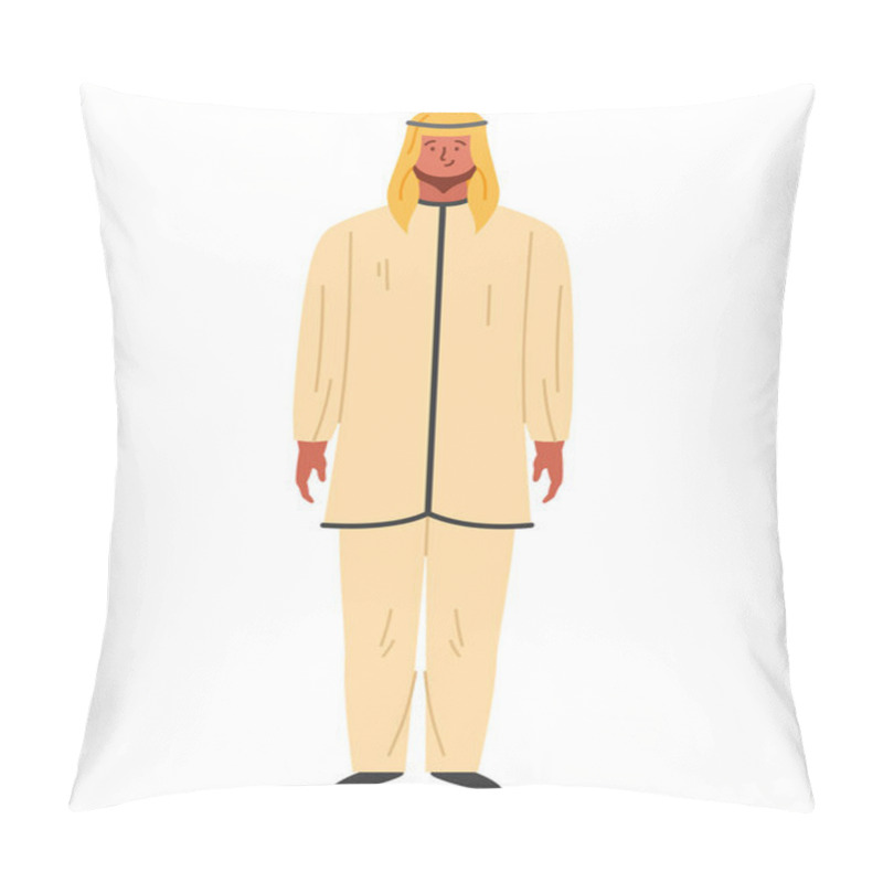 Personality  Bedouin Bearded Man Character Isolated Pillow Covers