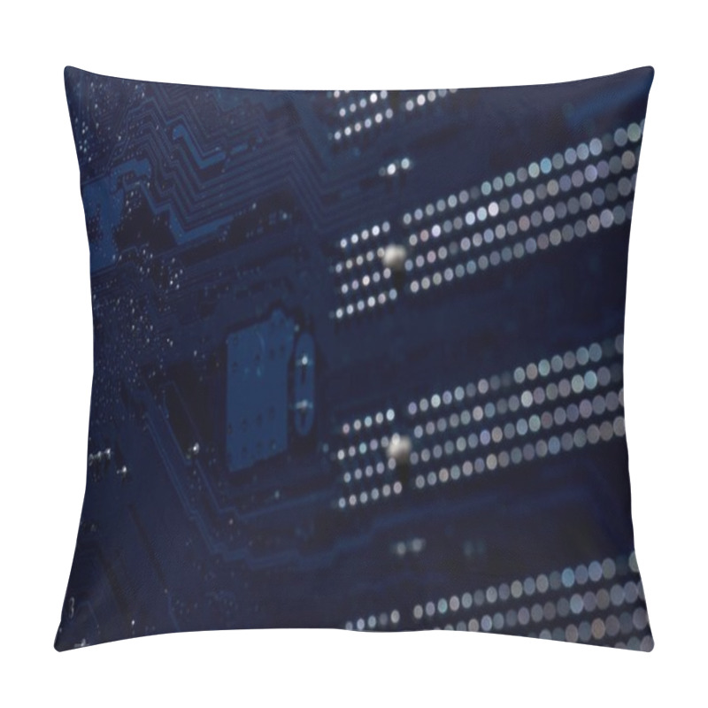 Personality  Selective Focus Of Computer Motherboard Elements Pillow Covers