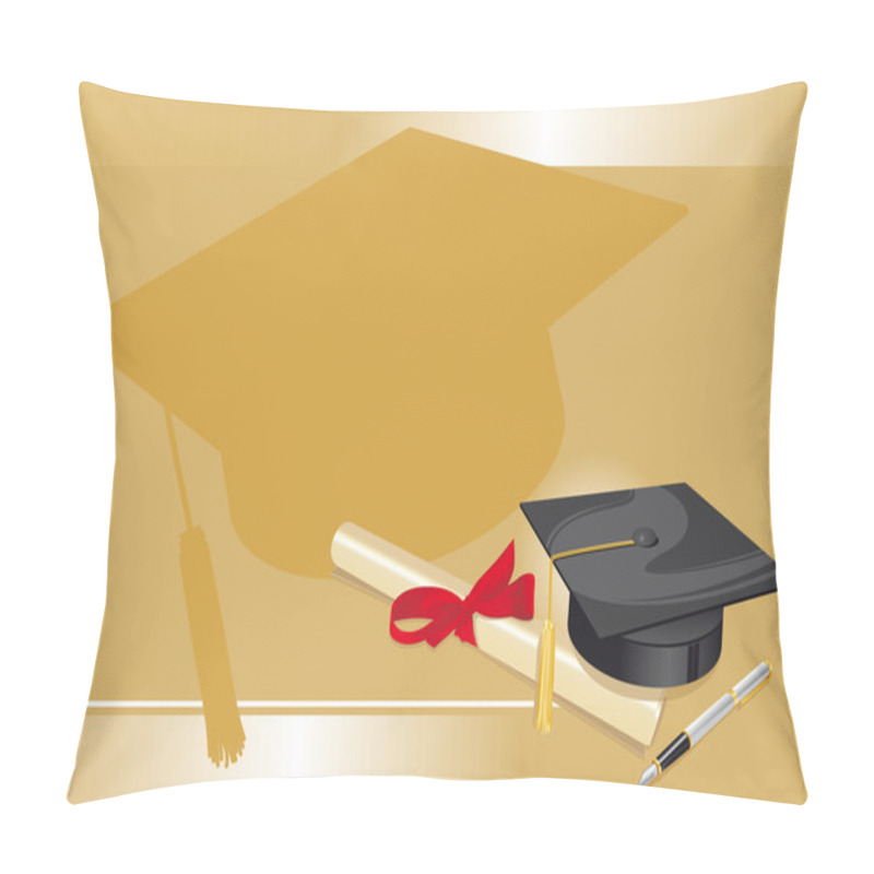 Personality  University Degree College Greeting Card Gold.cdr Pillow Covers