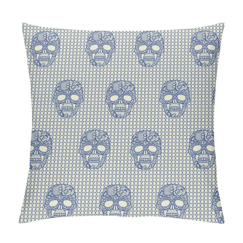 Personality  Lacy Skull And Mesh. Pillow Covers