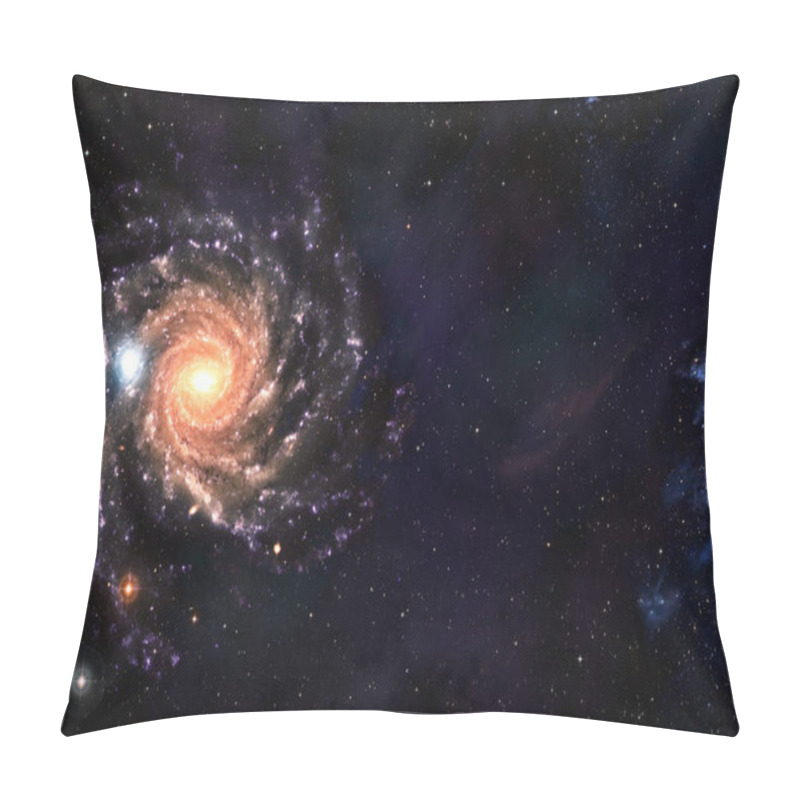 Personality  Space Background Of Spiral Galaxy Nebula And Stars Field  Pillow Covers