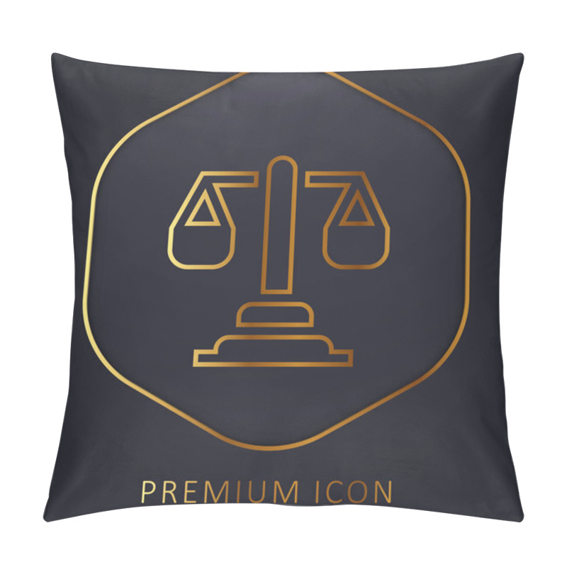 Personality  Balance Golden Line Premium Logo Or Icon Pillow Covers