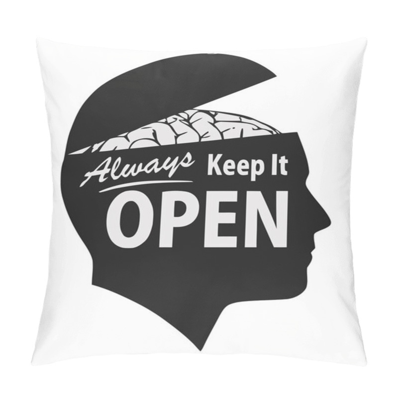 Personality  Always Keep It Open Mind Brain Learning Illustration Pillow Covers