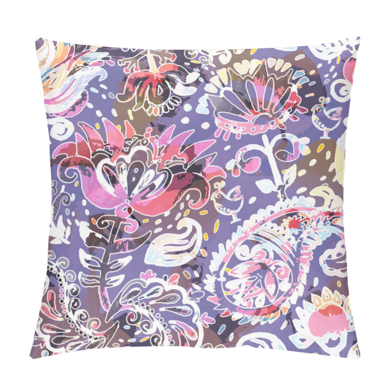 Personality  Bright Seamless Pattern In Paisley Style Pillow Covers