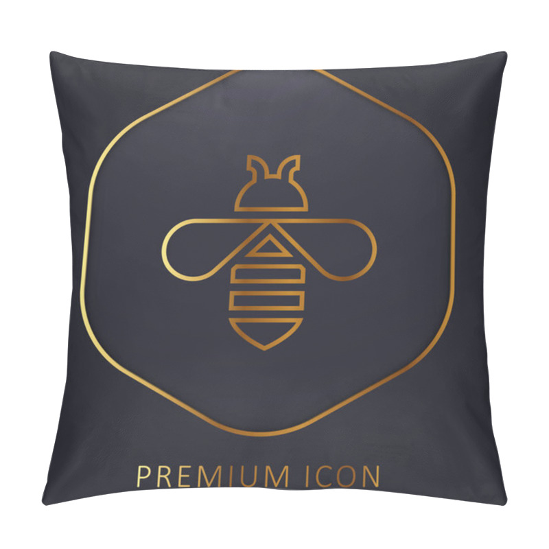 Personality  Bee Golden Line Premium Logo Or Icon Pillow Covers