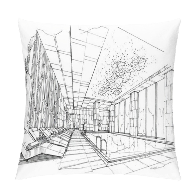 Personality  Sketch Interior Perspective  Pillow Covers