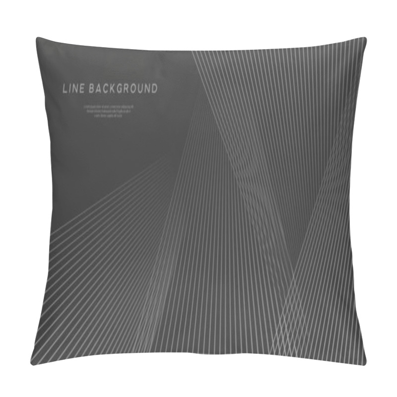 Personality  Geometric Motion Sharp Lines Abstract Background. Monochrome Blend Line Design Pillow Covers