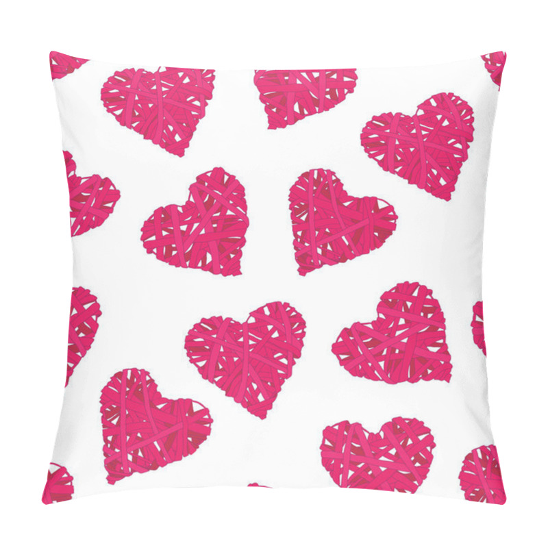 Personality  Wicker Hearts Seamless Vector Print Pillow Covers