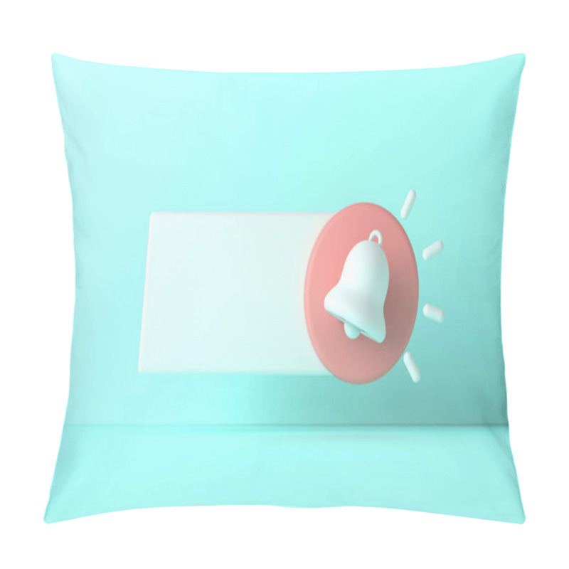 Personality  Subscribe Button Banner With Bell. Subscribe To A Video Channel Or Social Media Account. 3D Rendering Pillow Covers