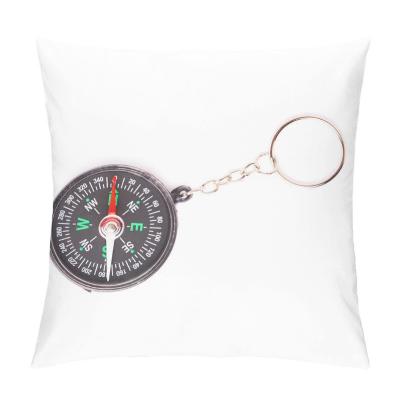 Personality  Black Compass Over Isolated White Background Pillow Covers