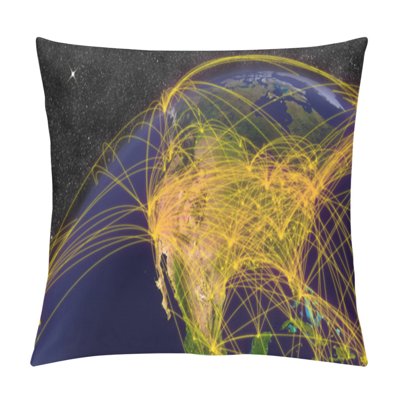 Personality  Air Travel In North America Pillow Covers