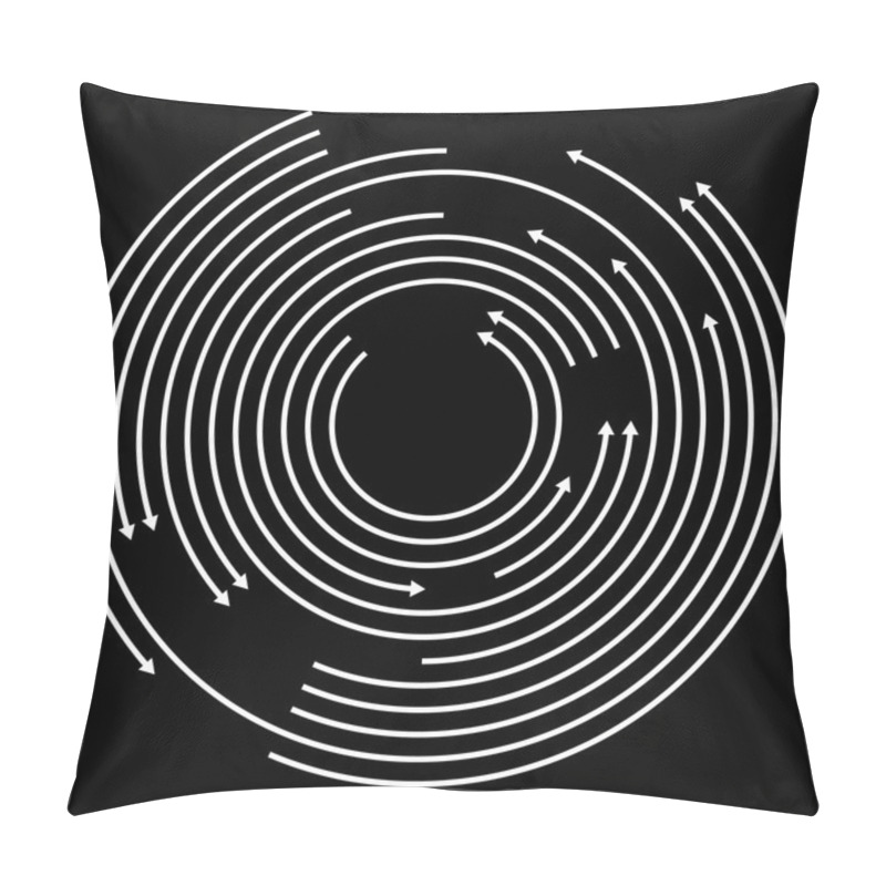 Personality  Circulating, Rotating Arrows Background Pillow Covers