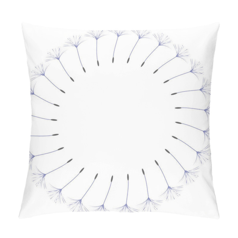 Personality  Abstract Frame Of A Dandelion For Design. Pillow Covers