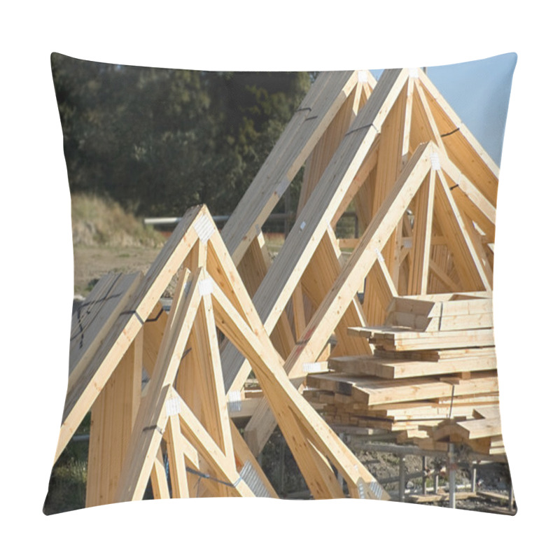 Personality  Wooden Roof Trusses Pillow Covers