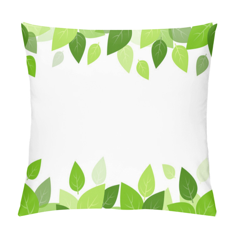 Personality  Horizontal Seamless Background With Green Leaves. Vector EPS-10. Pillow Covers