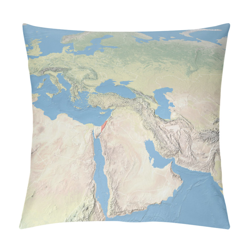 Personality  Map Of Europe, Asia And Middle East. Pillow Covers