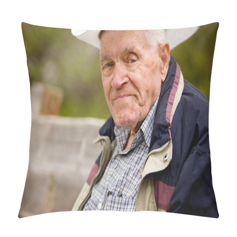 Personality  Senior Man Portrait Pillow Covers