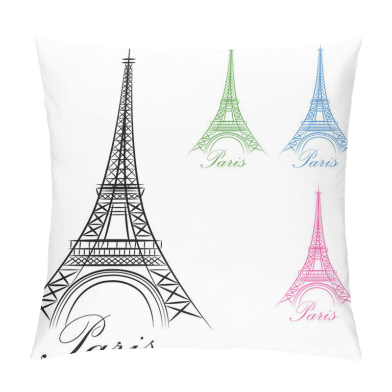 Personality  Paris Eiffel Tower Icon Pillow Covers