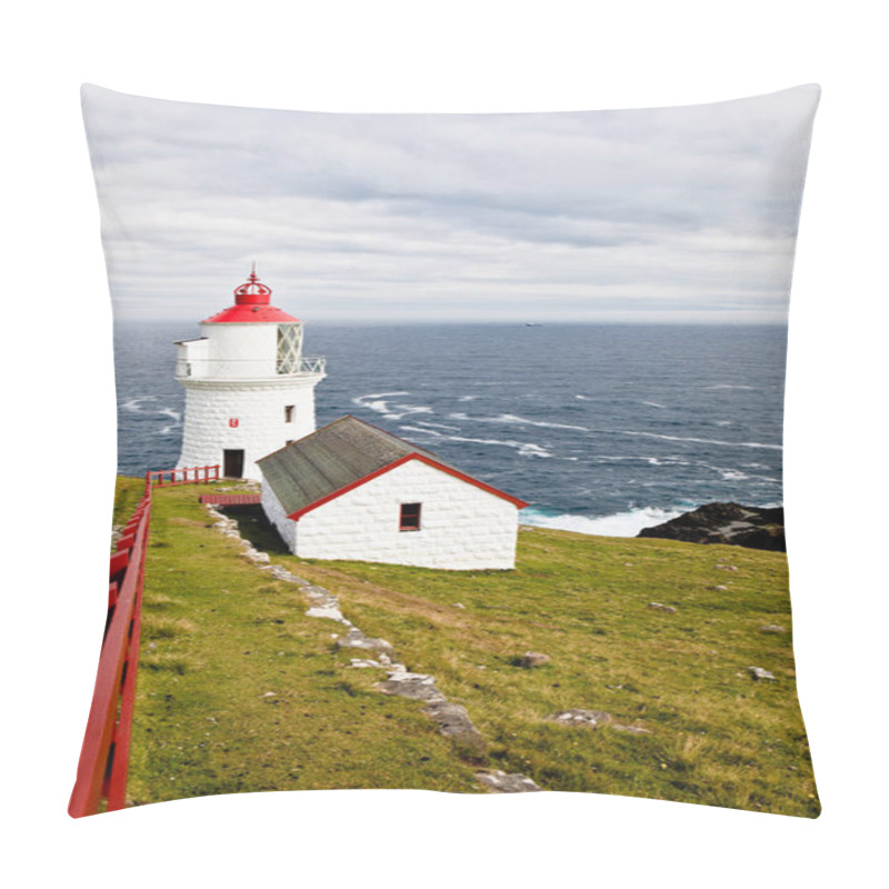 Personality  Lighthouse Overlooking Ocean Cliffs Pillow Covers