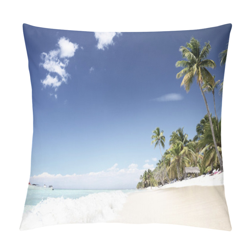 Personality  Tropical, Empty Beach, Saona Island Pillow Covers