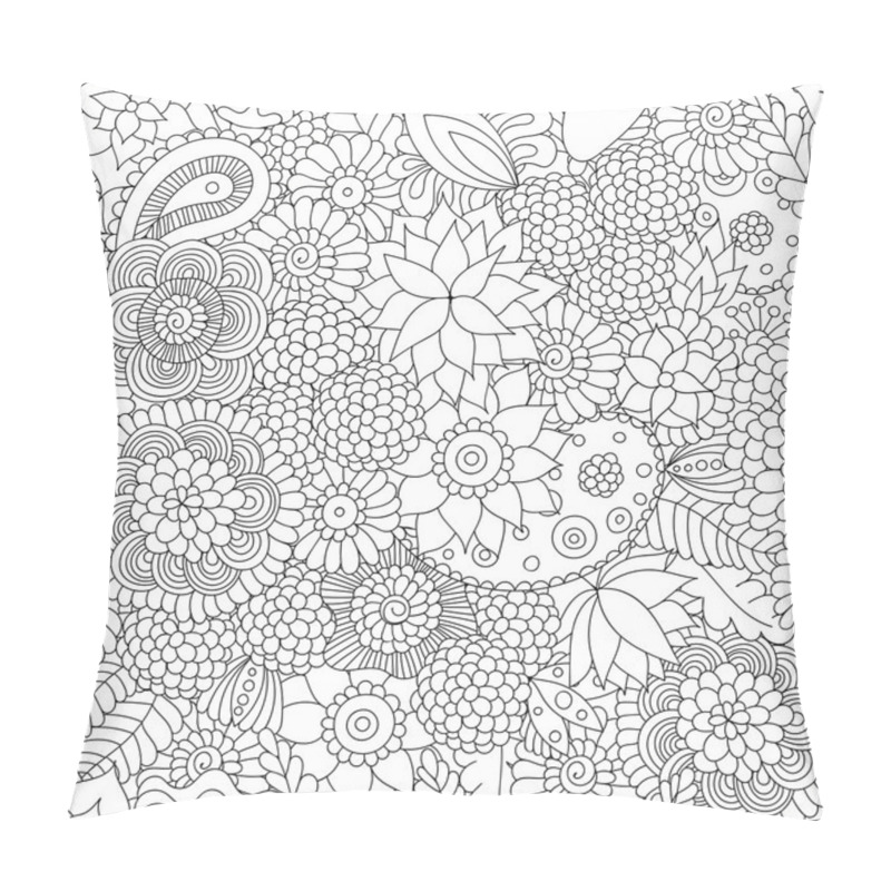 Personality  Doodle Pattern Black And White Pillow Covers