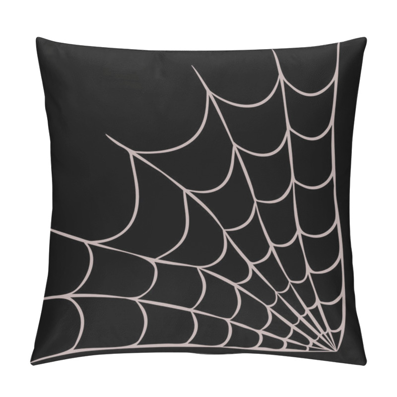 Personality  Halloween Black Spider Web Isolated On White Background. Pillow Covers