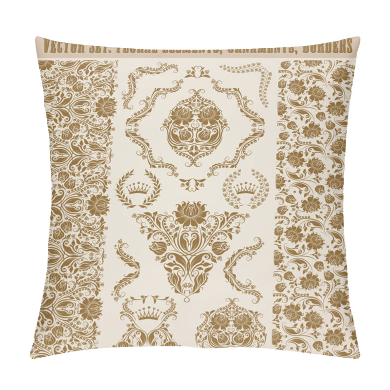 Personality  Set Of Vector Damask Ornaments. Pillow Covers