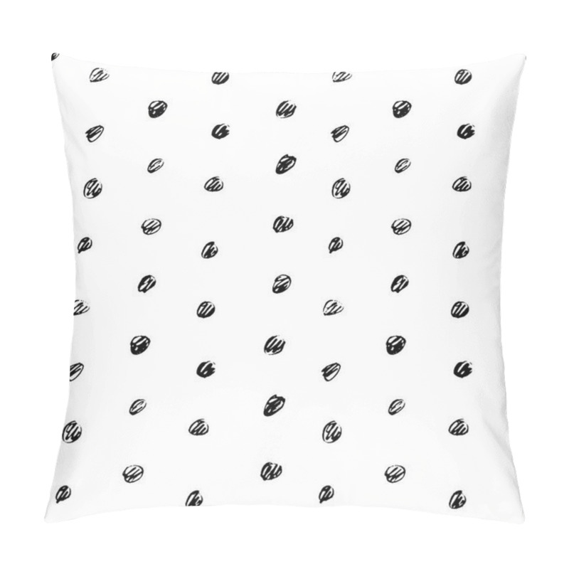 Personality  Vector Seamless Pattern. Hand Drawn Polka Dot Texture. Stylish Monochrome Doodles. Modern Graphic Design. Hipster Creative Tileable Print. Pillow Covers