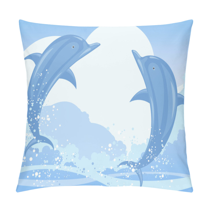 Personality  Dolphin Jump Pillow Covers