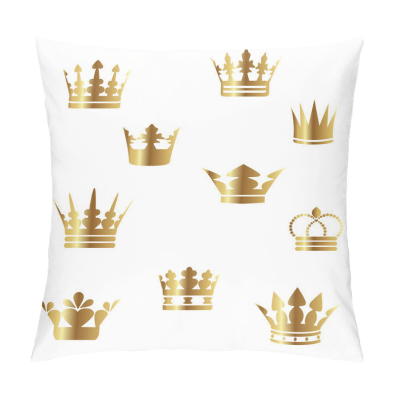 Personality  Vector Gold Crowns Pillow Covers