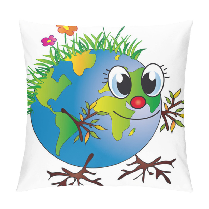 Personality  Happy Globe Pillow Covers